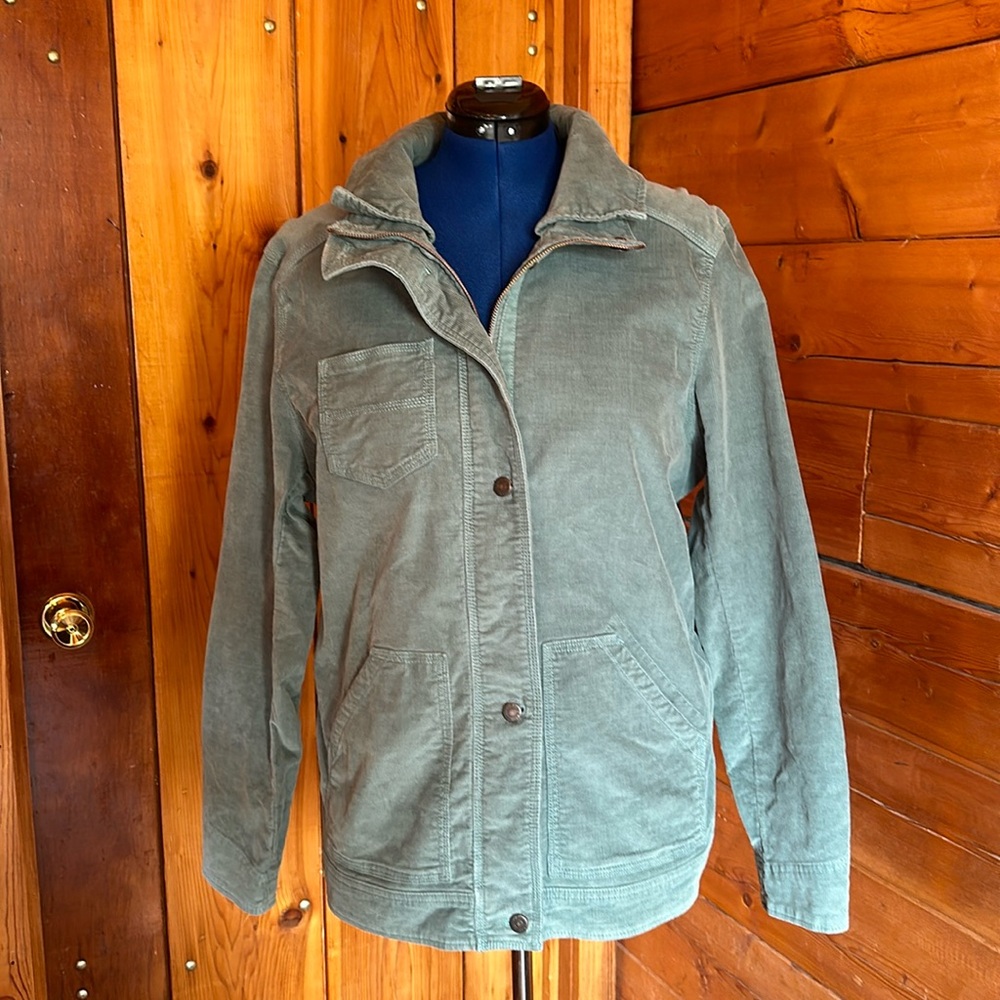 Eddie Bauer Green Corduroy Jacket Size XXL